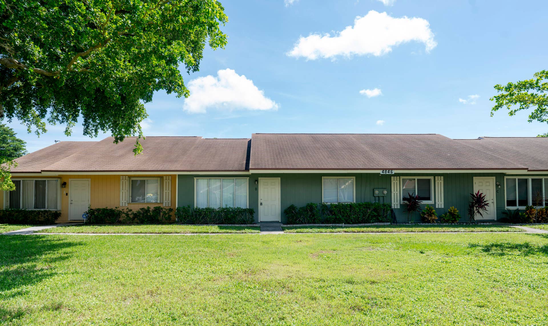 Expansive green lawn