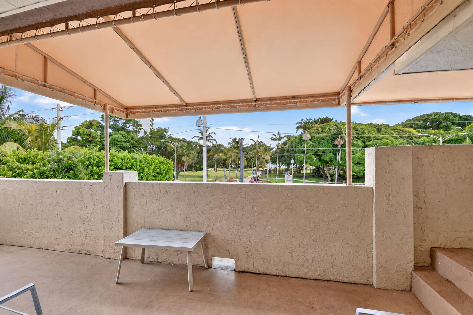 5015 N FLAGLER Drive, West Palm Beach, FL 33407 Upstairs Patio facing the Park