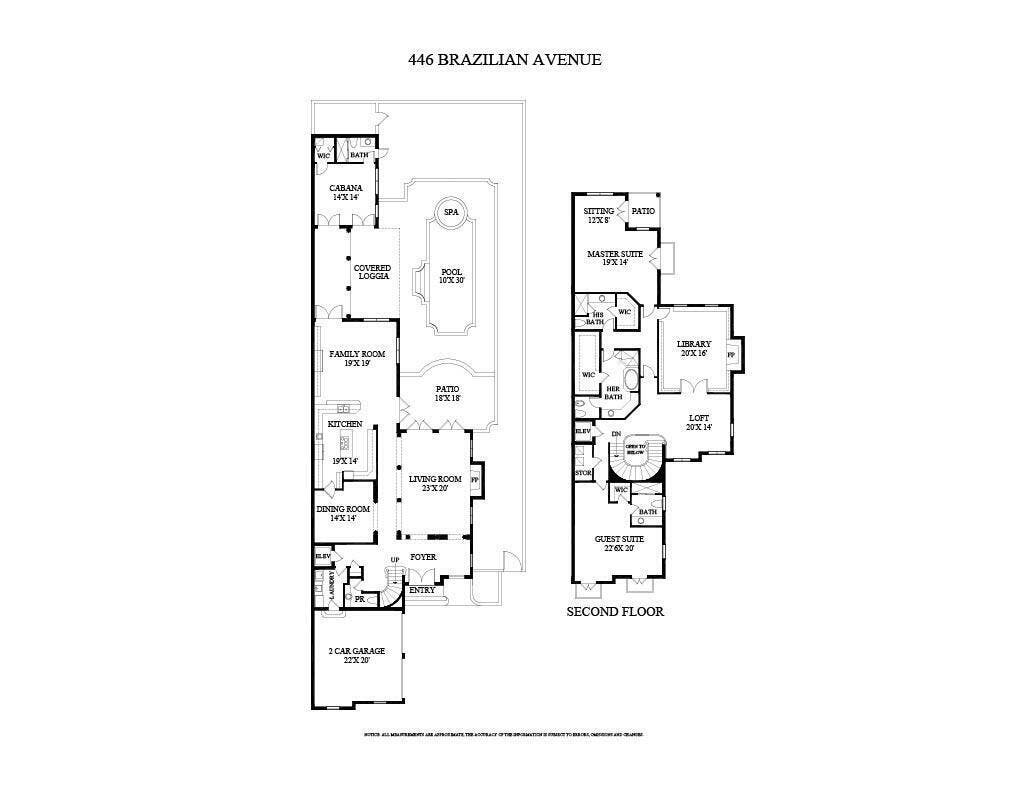 446 Brazilian Avenue, Palm Beach, FL 33480 floor plan