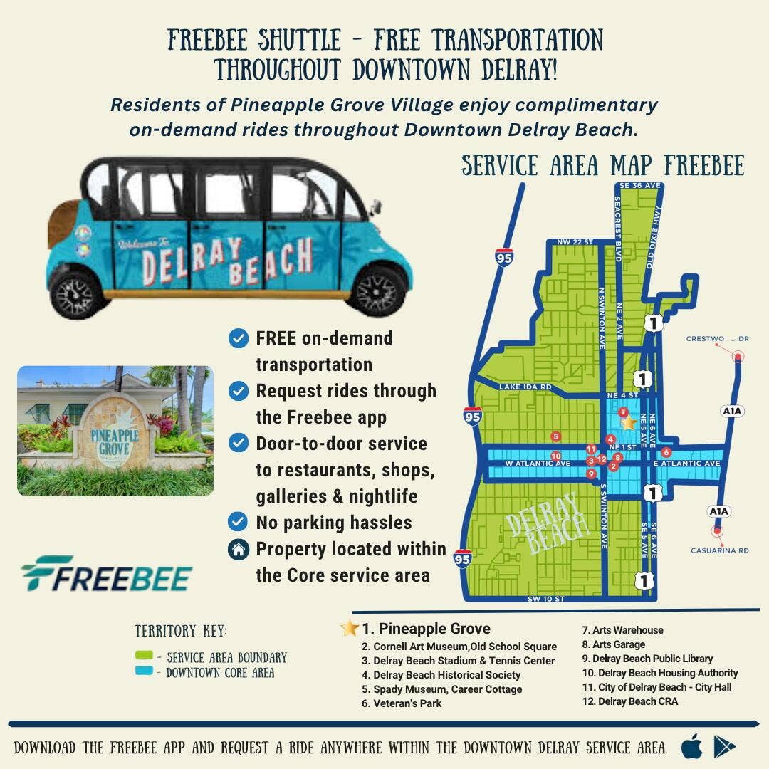 255 NE 3rd Avenue, #2503, Delray Beach, FL 33444 FREEBEE SHUTTLE