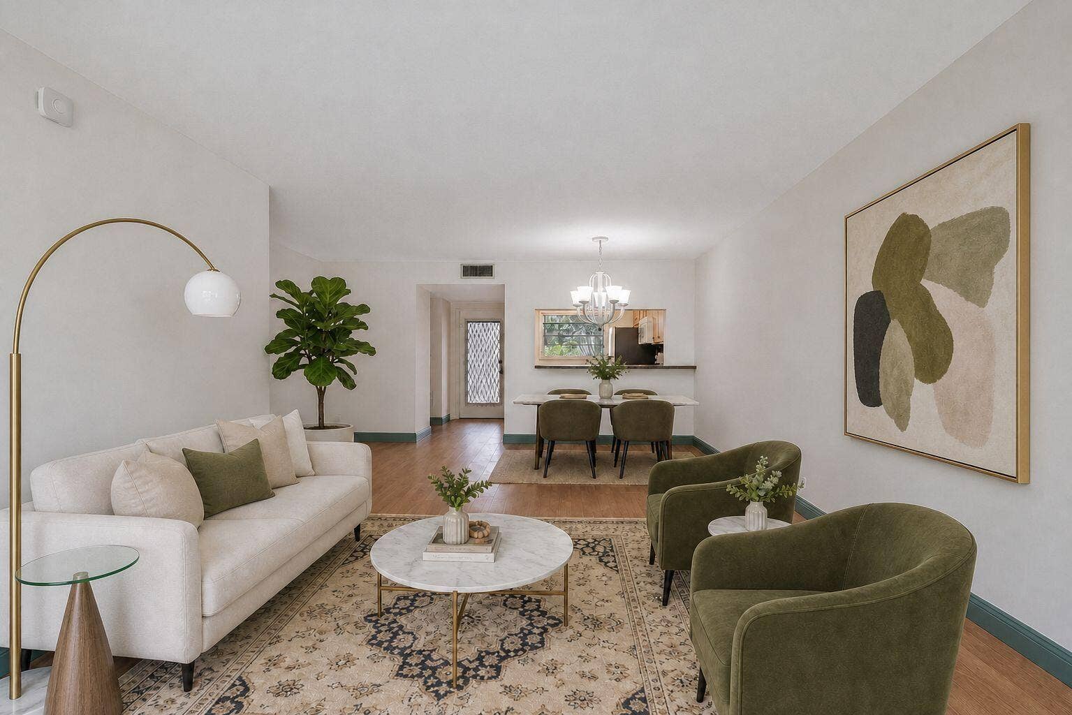 1900 SABAL PALM Drive, #205, Davie, FL 33324 Virtually Staged - Living Room