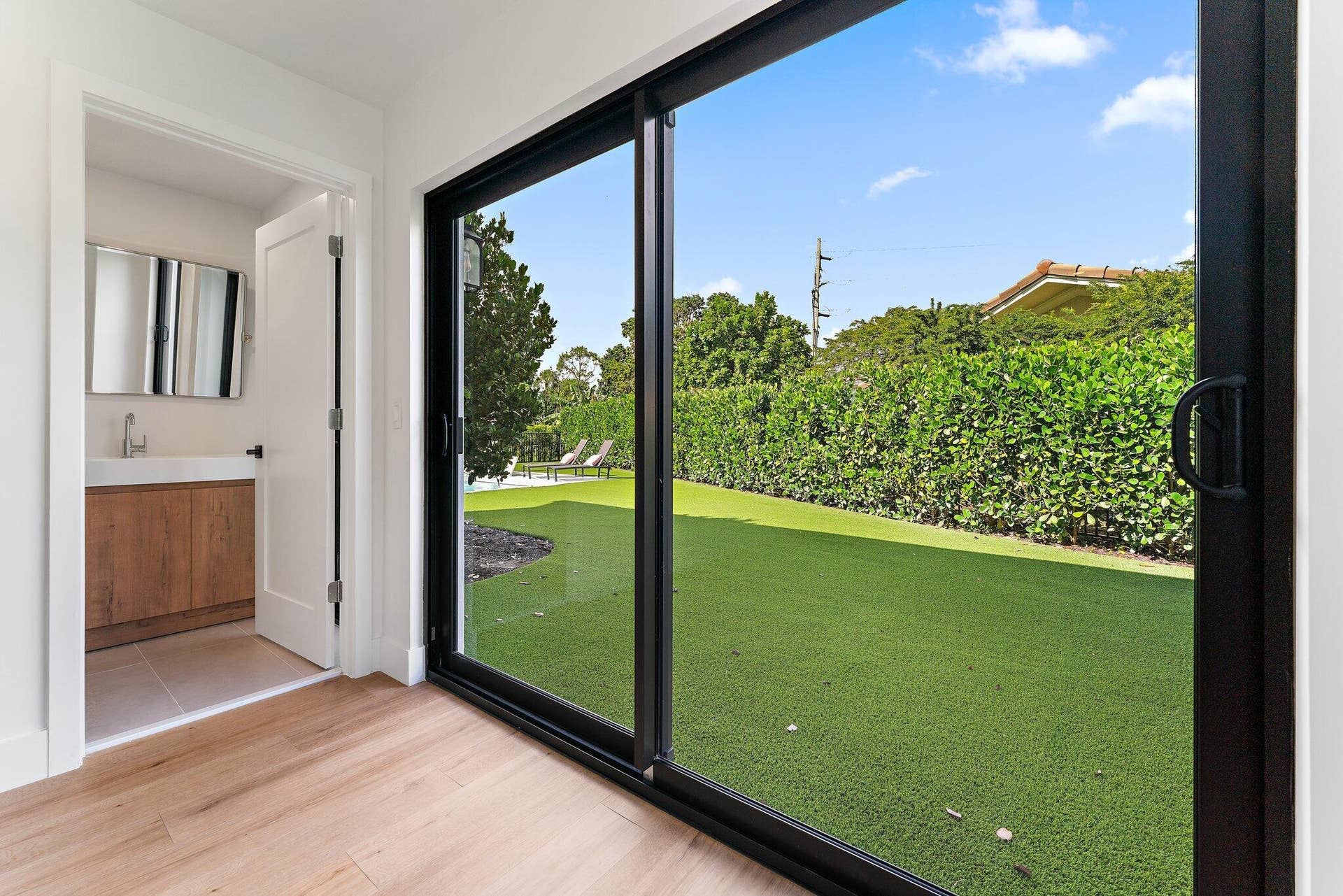 4456 HICKORY Drive, Palm Beach Gardens, FL 33418 Slider from Den/Fitness/Bedroom
