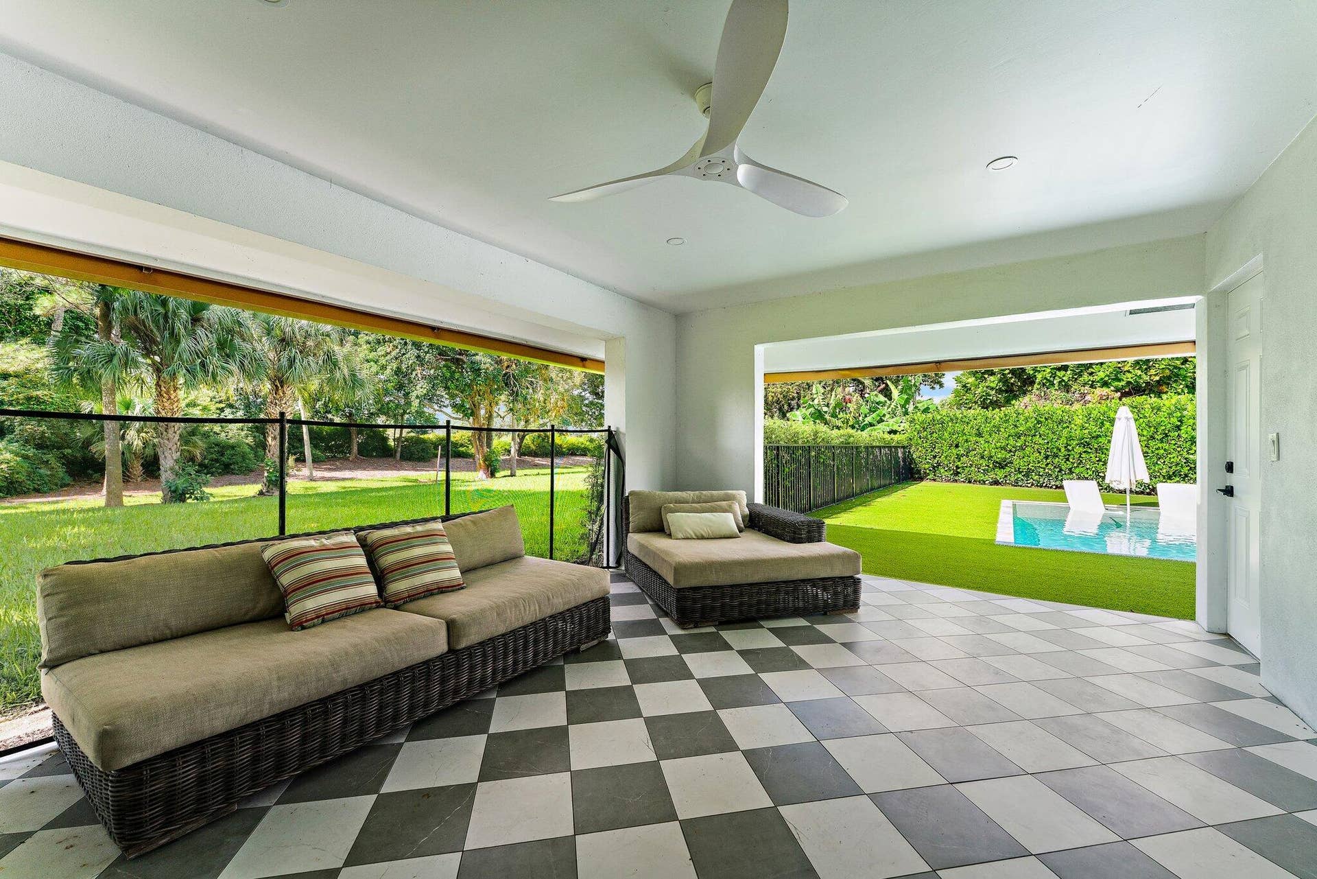 4456 HICKORY Drive, Palm Beach Gardens, FL 33418 Covered Patio Area by Pool