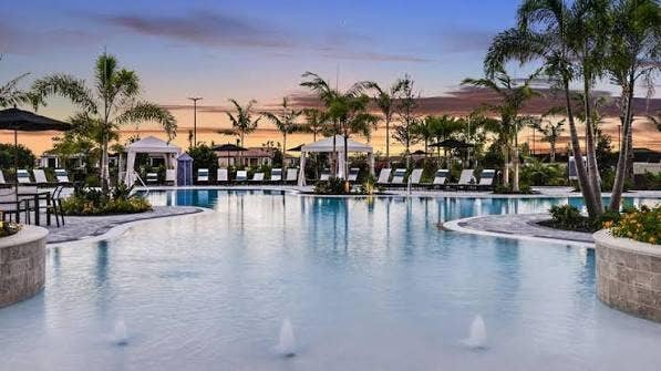 12849 SW Barelli Court, Port St Lucie, FL 34987 Esplanade Pool at Twilight
