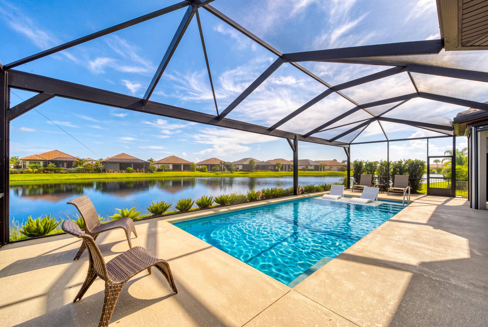 12849 SW Barelli Court, Port St Lucie, FL 34987 Screened in Pool Facing Lake