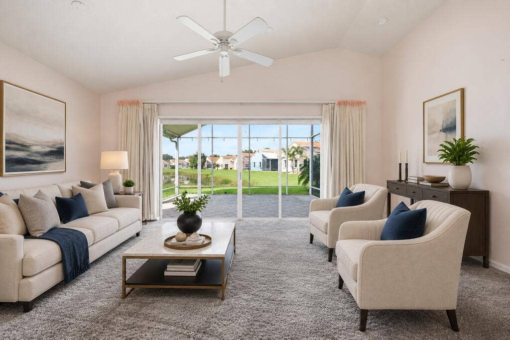 392 NW BREEZY POINT Loop, Port St Lucie, FL 34986 ContemporaryLivingRoomwithLakesideView