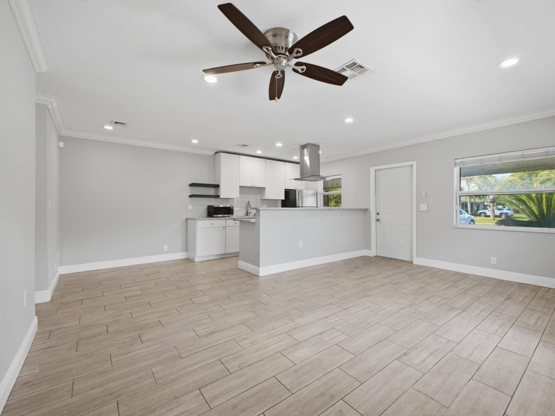 A Living to Dining Kitchen