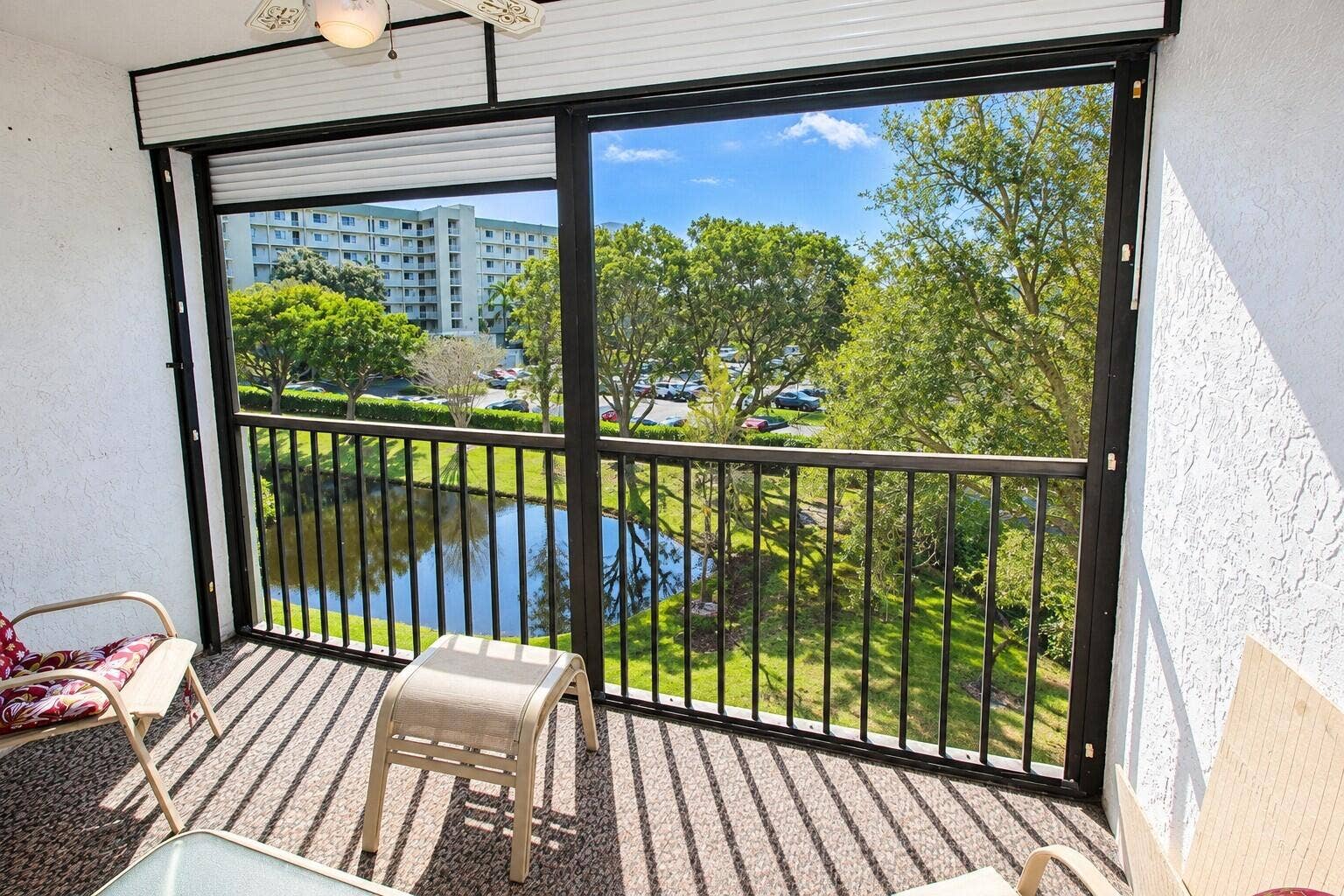Balcony Overlooking Pond and Gardens