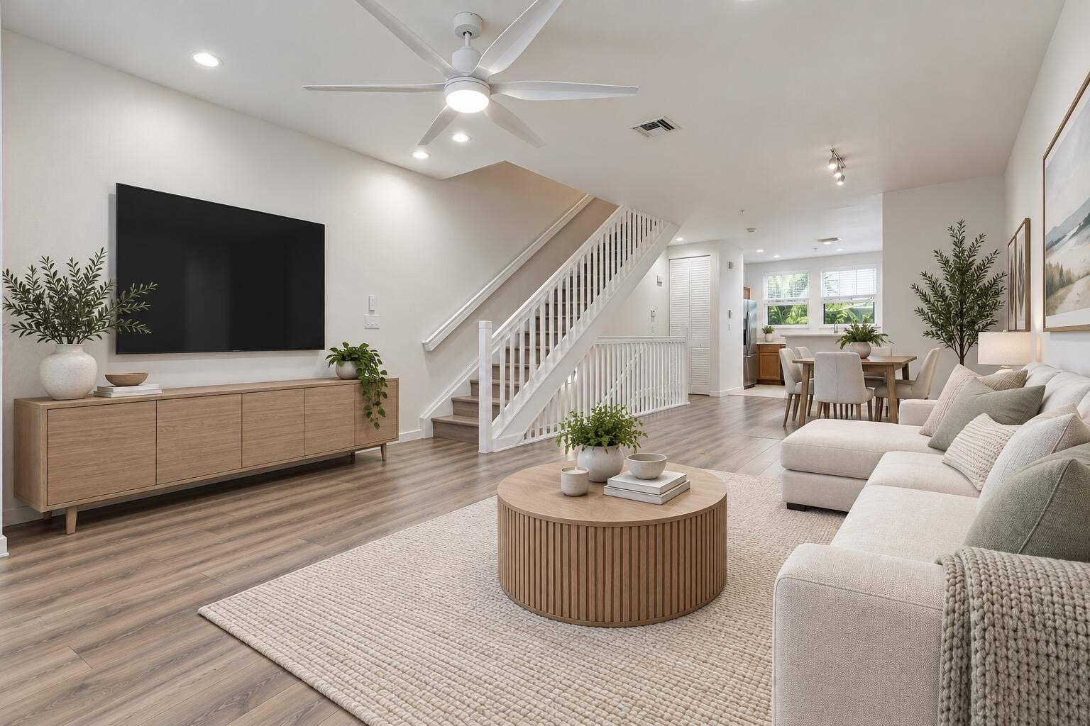 430 AMADOR Lane, #6, West Palm Beach, FL 33401 living room with staging