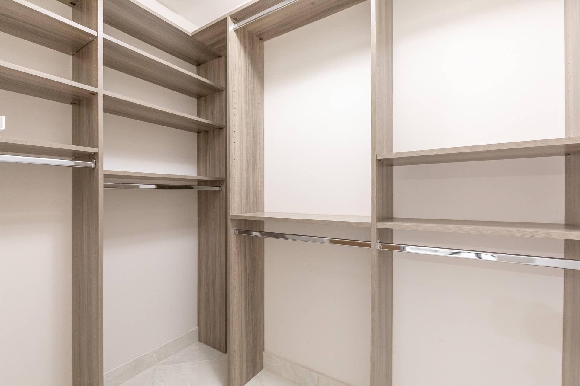 Master has 2 closets, one walking closet and a linen closet.