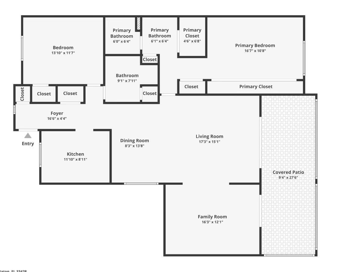 Tax roll mentions Family room as Den. The wall was removed to create a larger living area.