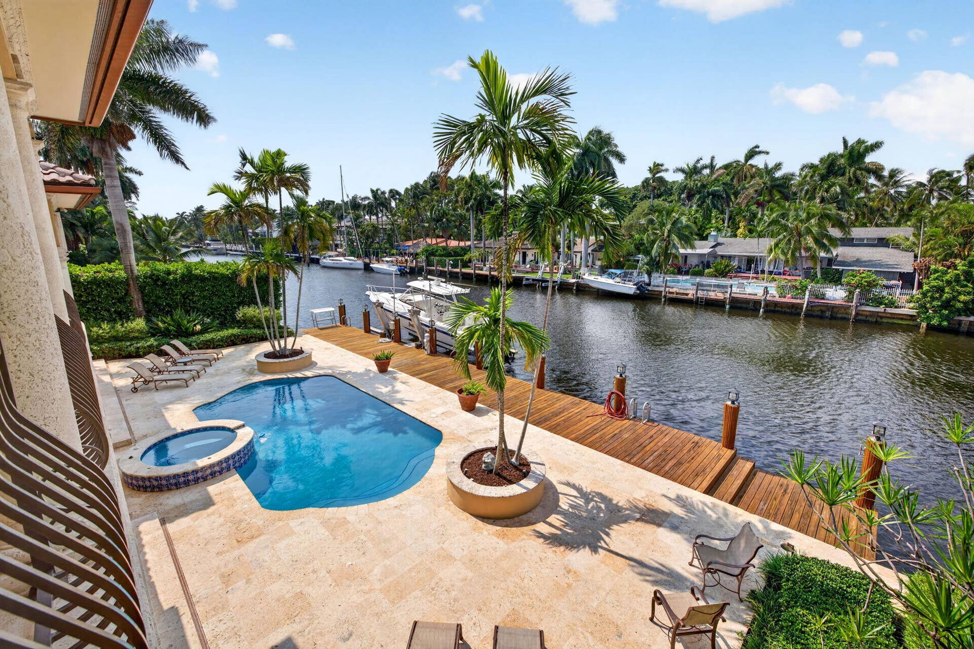 67 ROYAL PALM Drive, Fort Lauderdale, FL 33301 071_Balcony_View_of_Pool_and_Canal