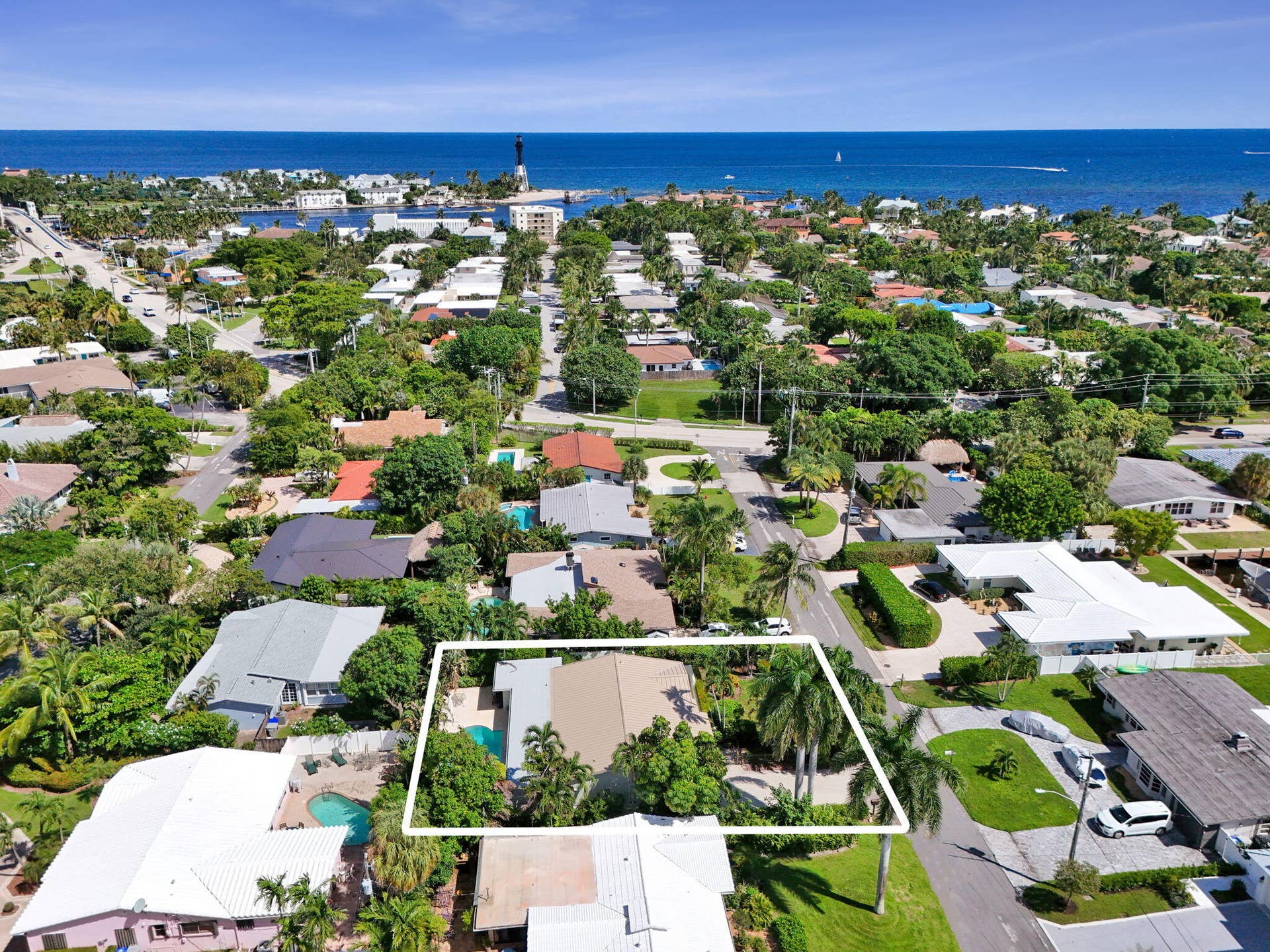Located just off the A1A, 2 blocks from the Beach.