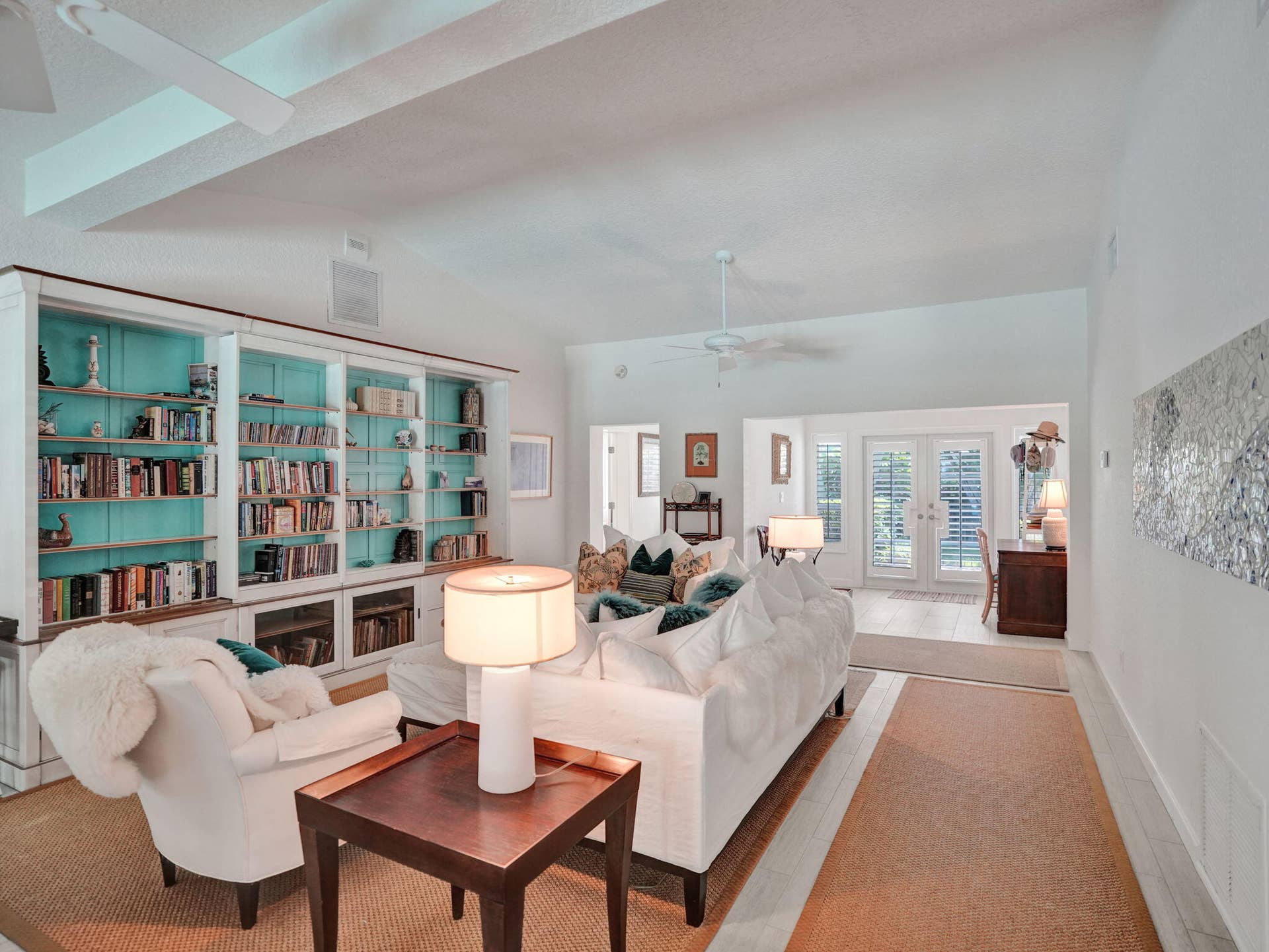 Vaulted ceiling brings character to the Living area.