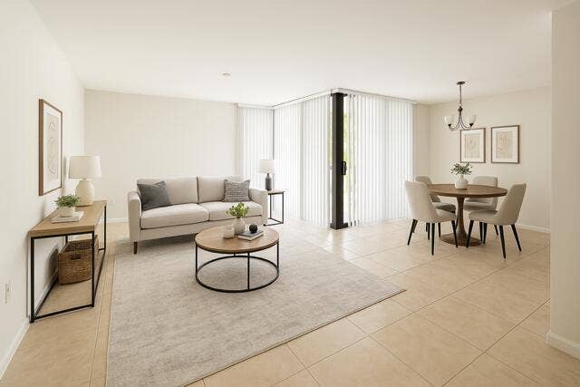 820 Lavers Circle, #G211, Delray Beach, FL 33444 Living - Dining Room Rendering
