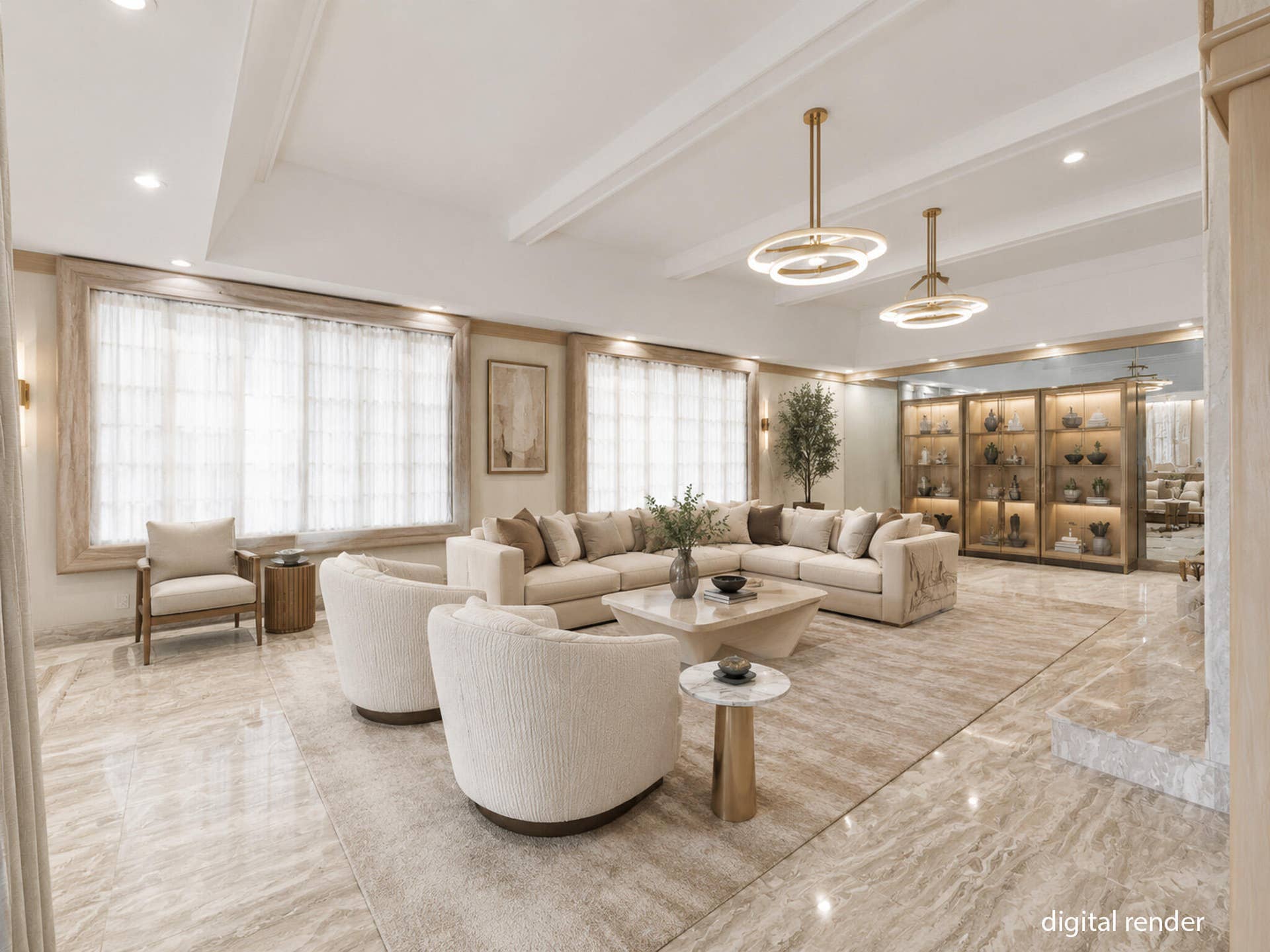 1800 EAGLE TRACE Boulevard, Coral Springs, FL 33071 Family Room (digital render)