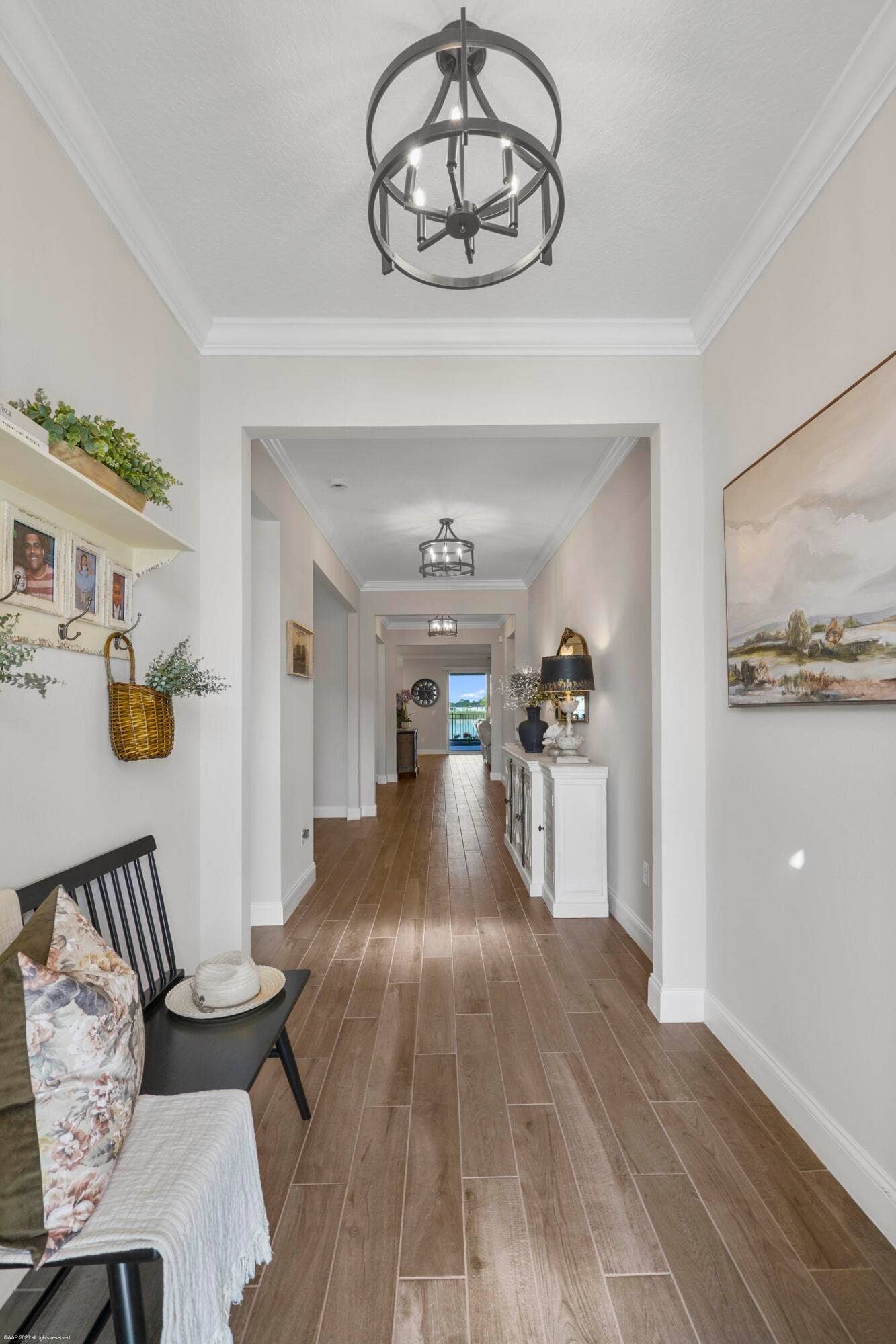 Entry gallery with natural light