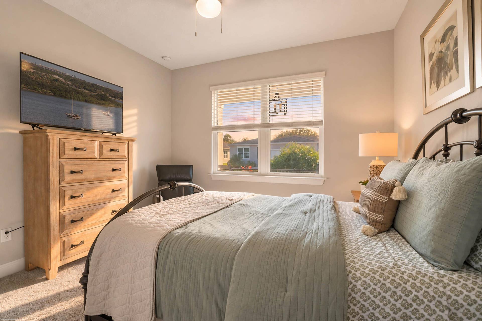Guest bedroom with natural light