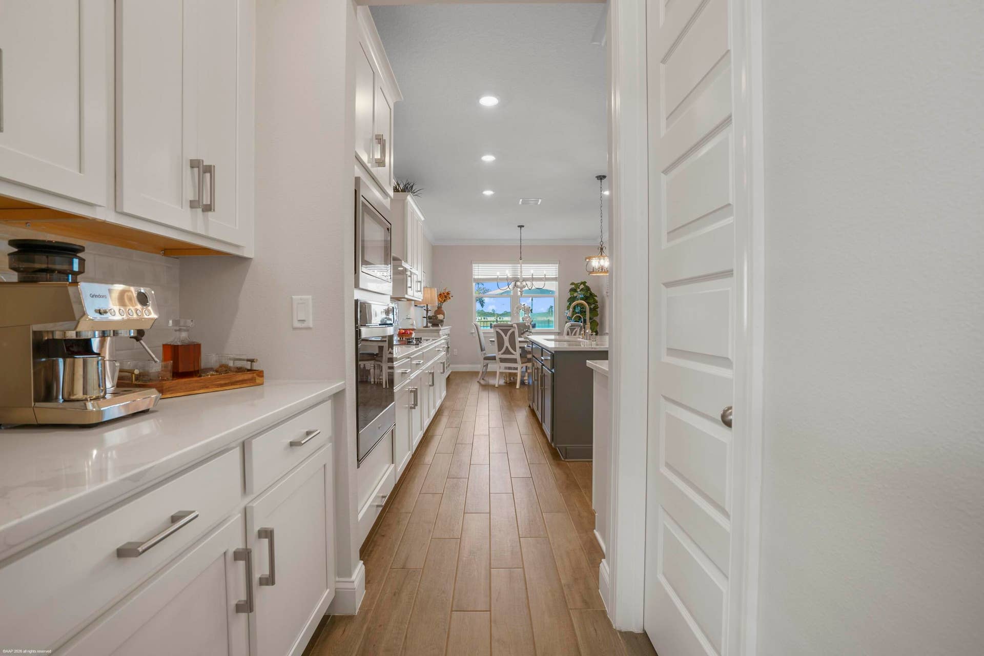 Butler's kitchen with built-in cabinetry