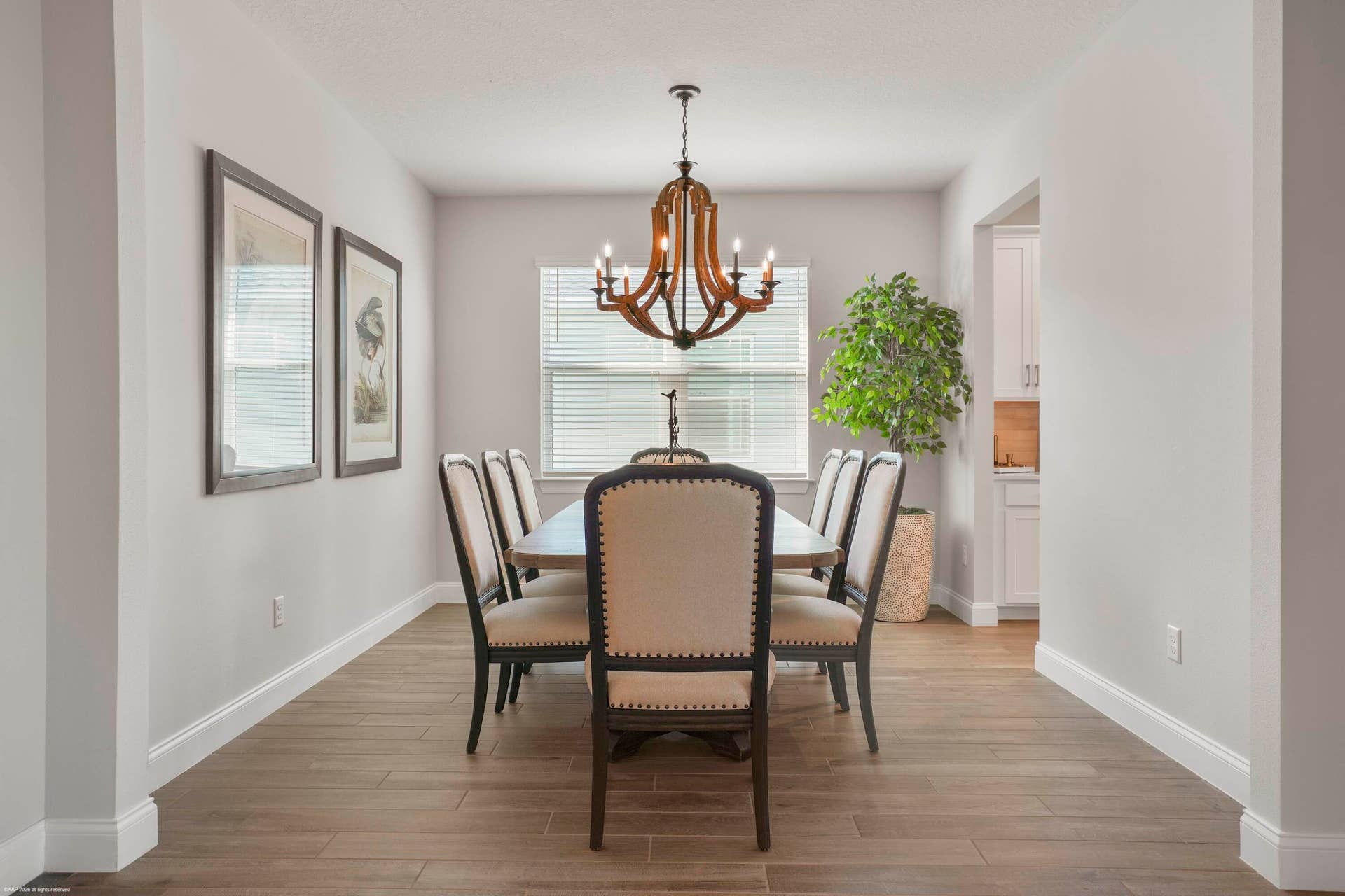 Dining area with natural light