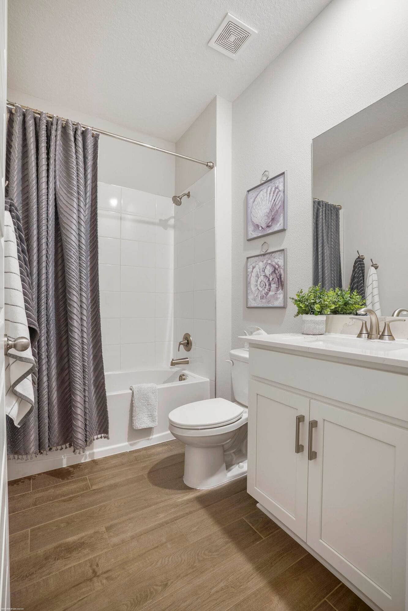 Guest bath with tub-shower