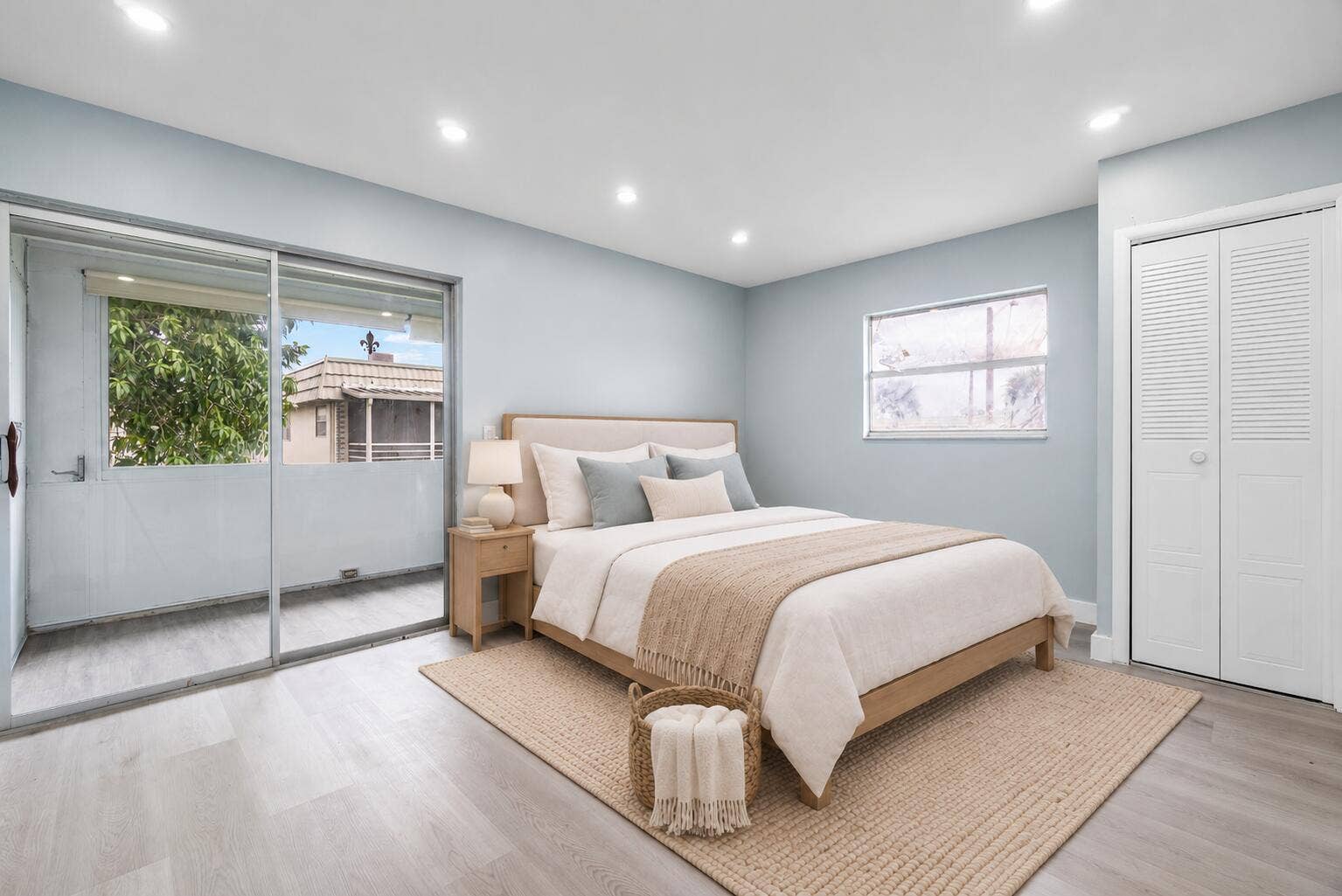 bedroom can fit King or Queen
