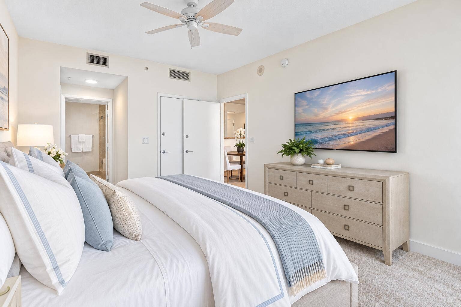 550 Okeechobee Boulevard, #1207, West Palm Beach, FL 33401 Serene Coastal Bedroom Retreat
