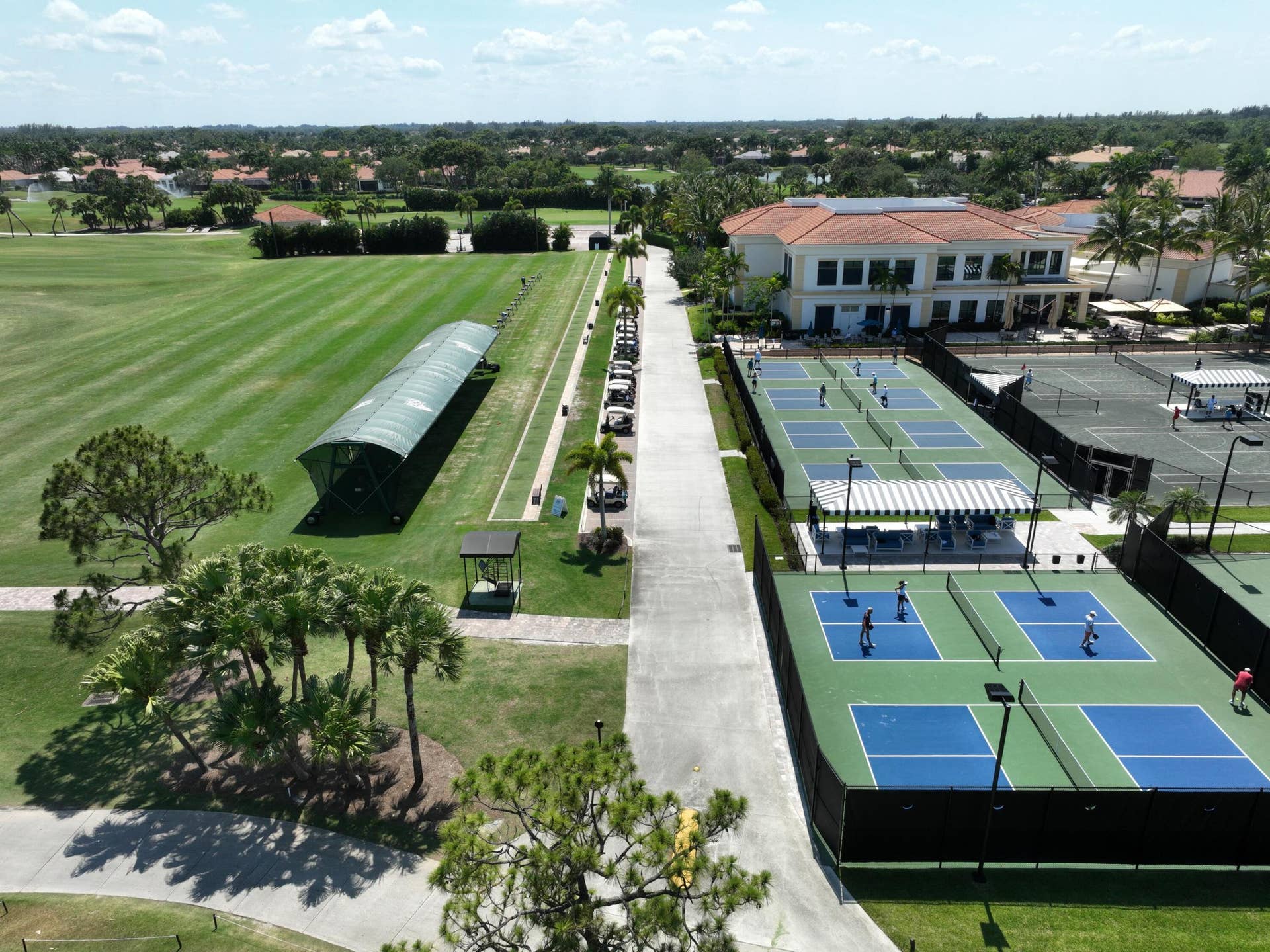 Ibis Aerial of Pickleball and Driving Ra