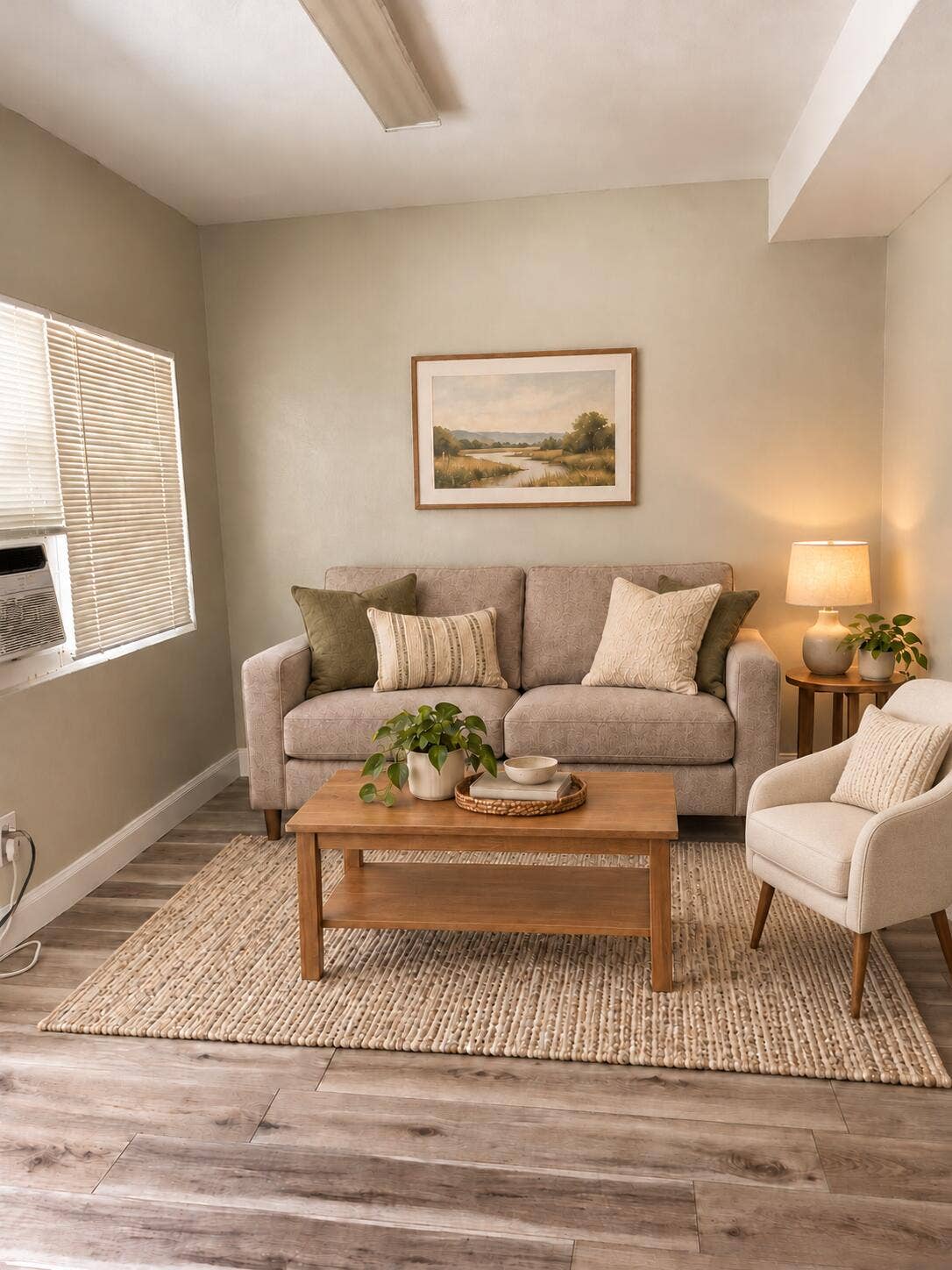 1200 N Sapodilla Avenue, #1, West Palm Beach, FL 33401 Compact cream chair refreshes the living