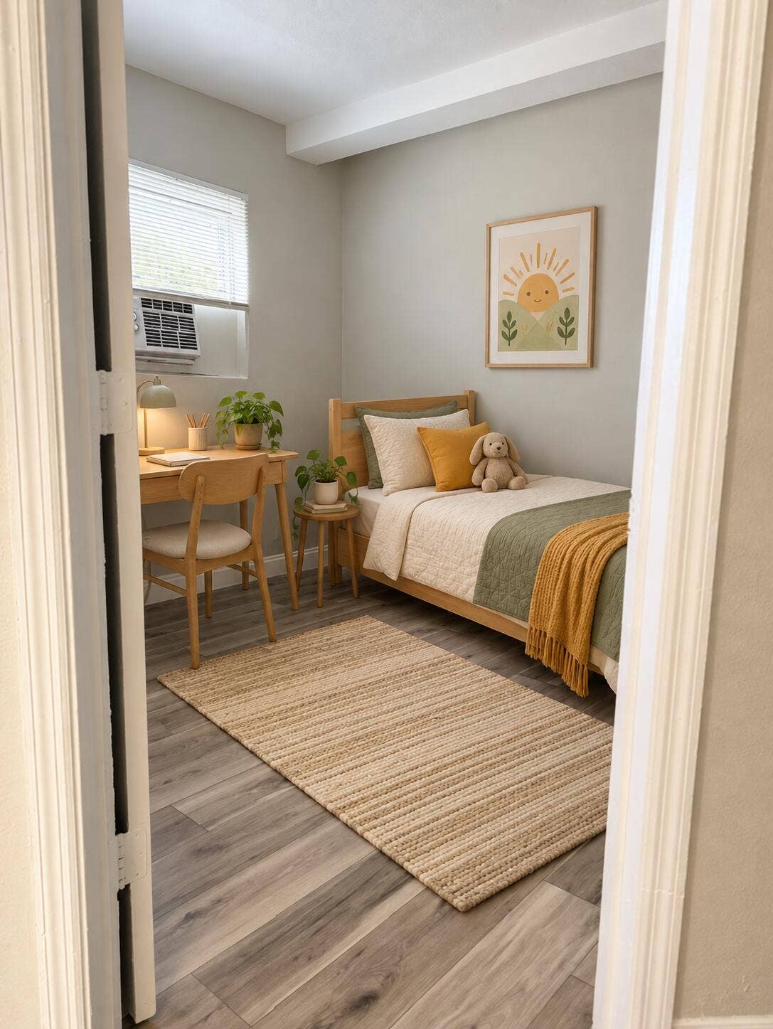 1200 N Sapodilla Avenue, #1, West Palm Beach, FL 33401 Cozy child's bedroom with study nook