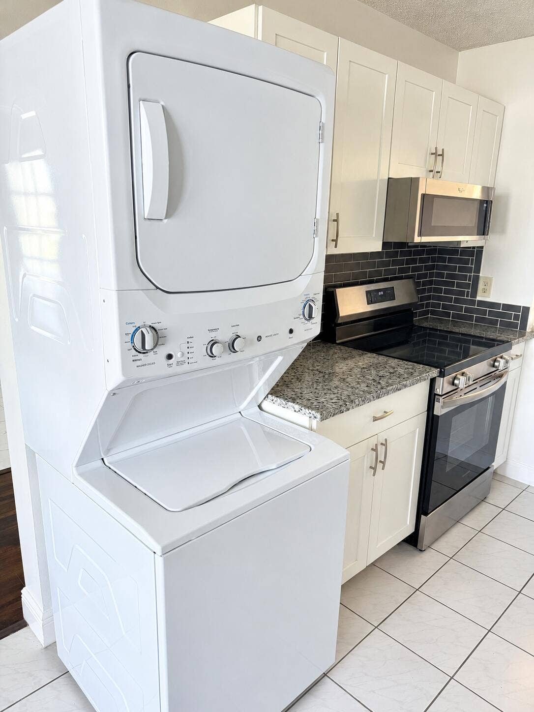 Bright Modern Kitchen Laundry Corner