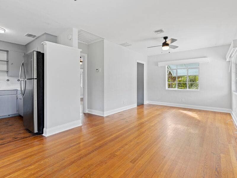 Dining area to living room unfurnished