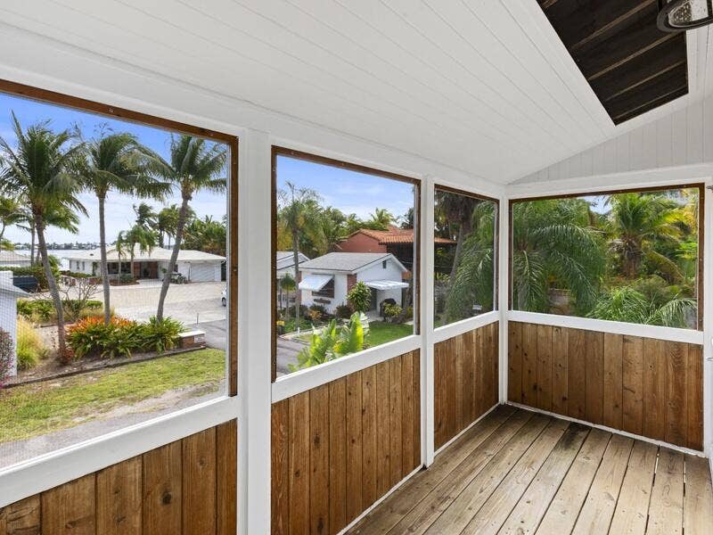 Screened porch view