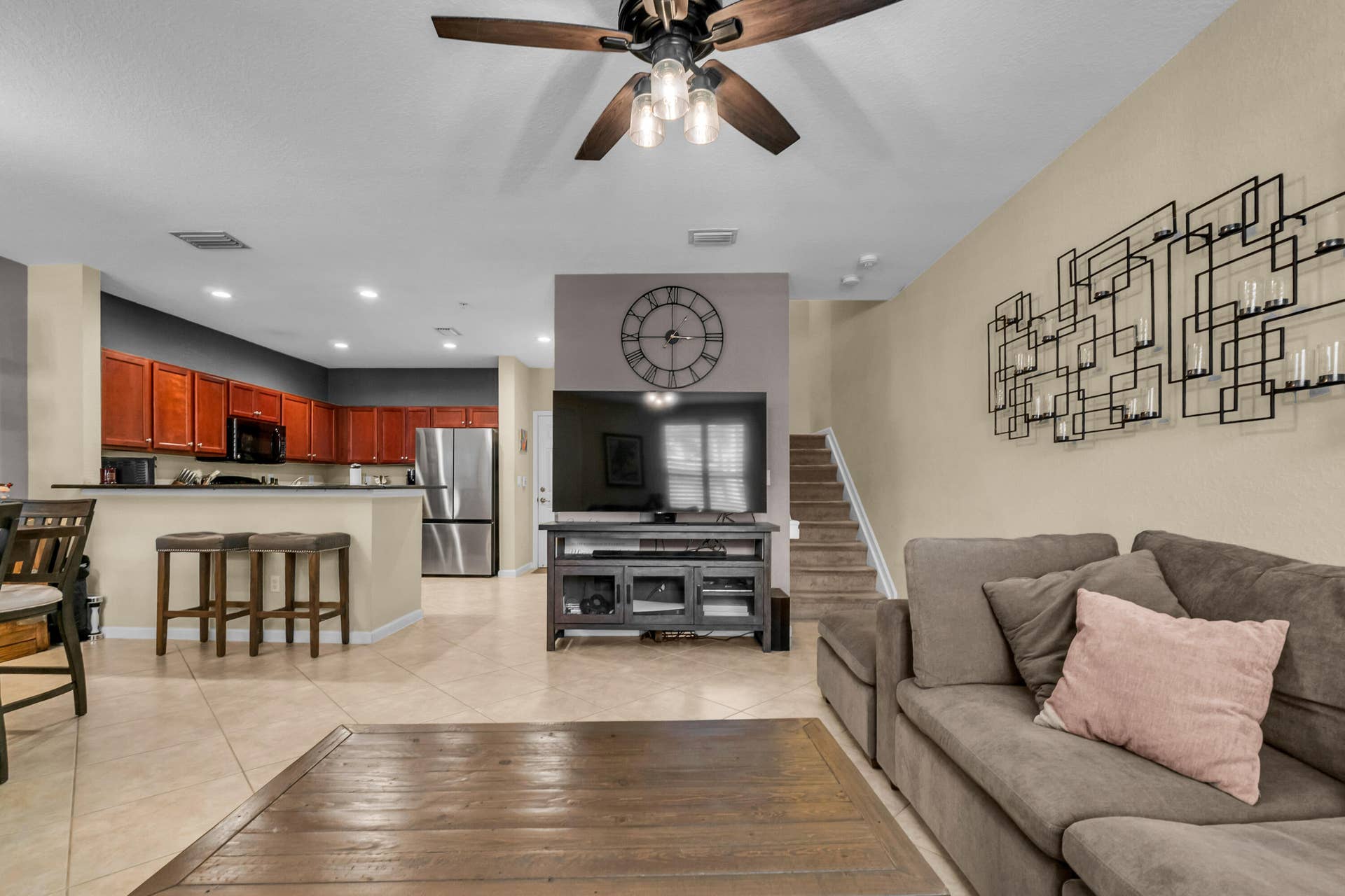 4784 Acadian Trail, Coconut Creek, FL 33073 Open floorplan includes Living room, Dining room and Kitchen.