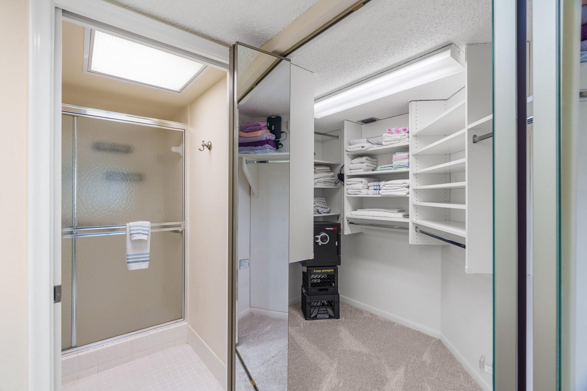 Closet in primary bedroom