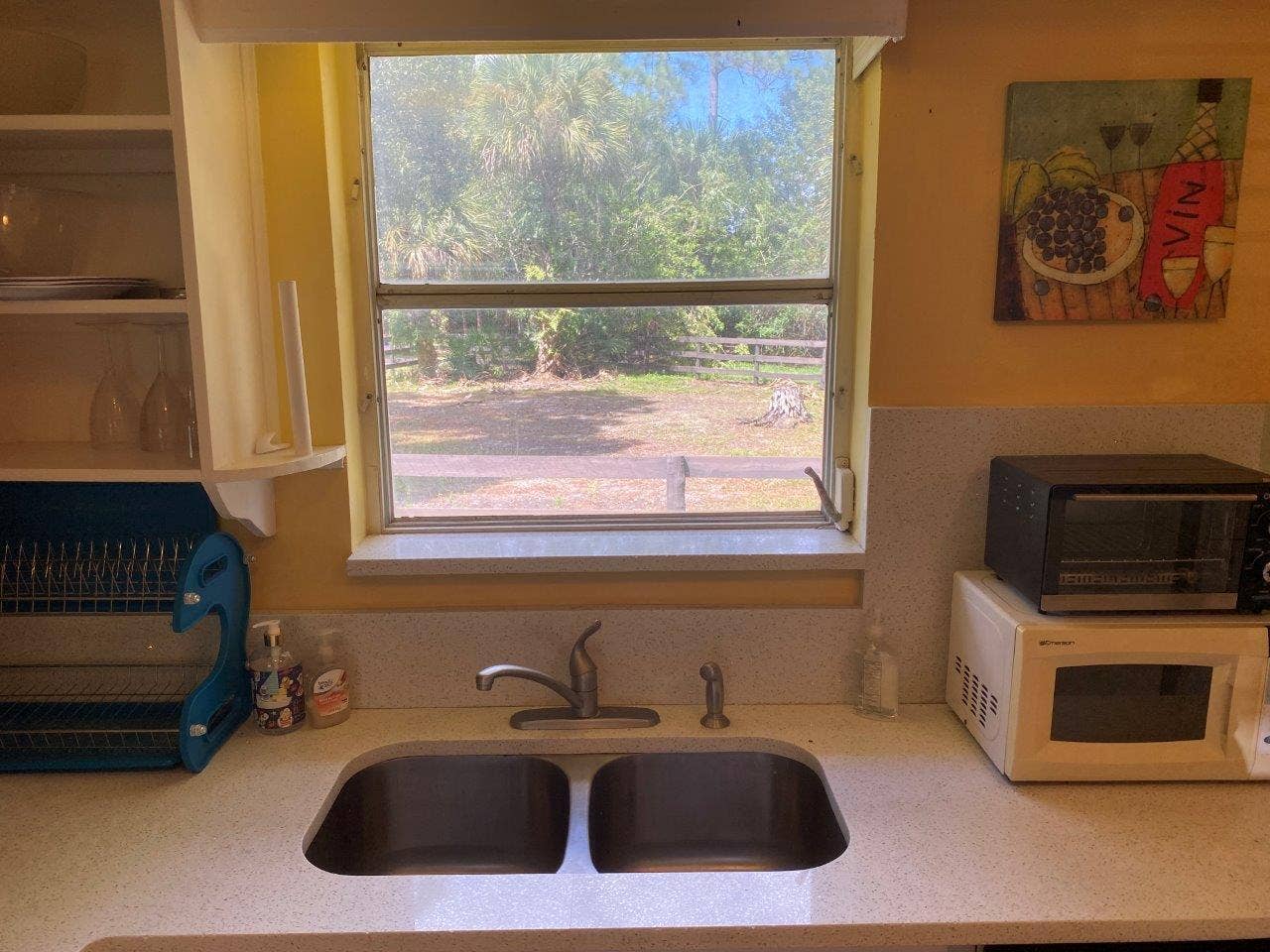 Kitchen with Outside View to Paddock