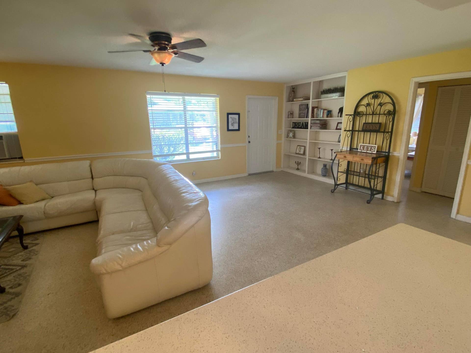 Looking from Kitchen Island to Front Door