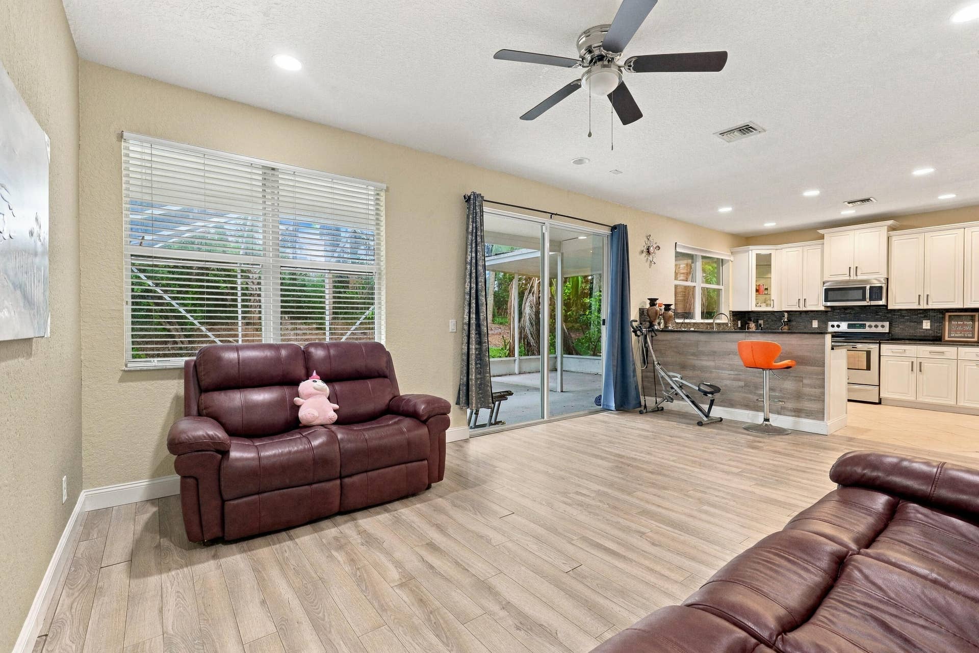 Open Family Room with Kitchen View