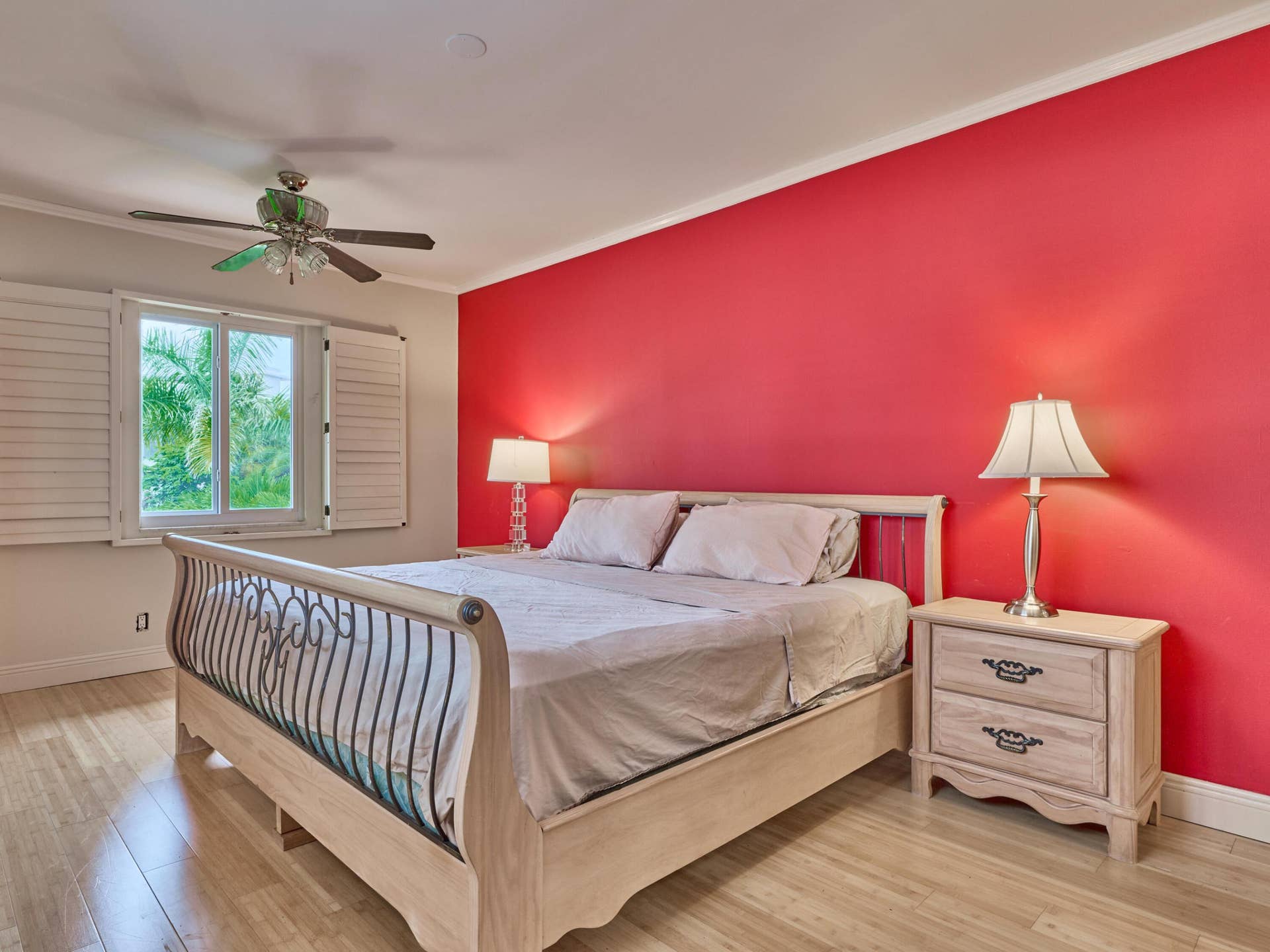 Primary bedroom in guest apartment.