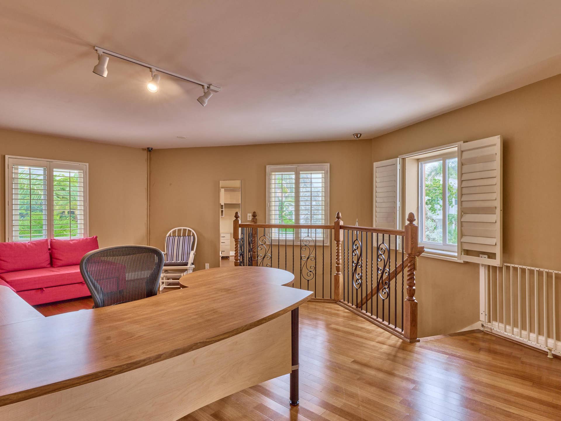 Larger view of apartment common area.
