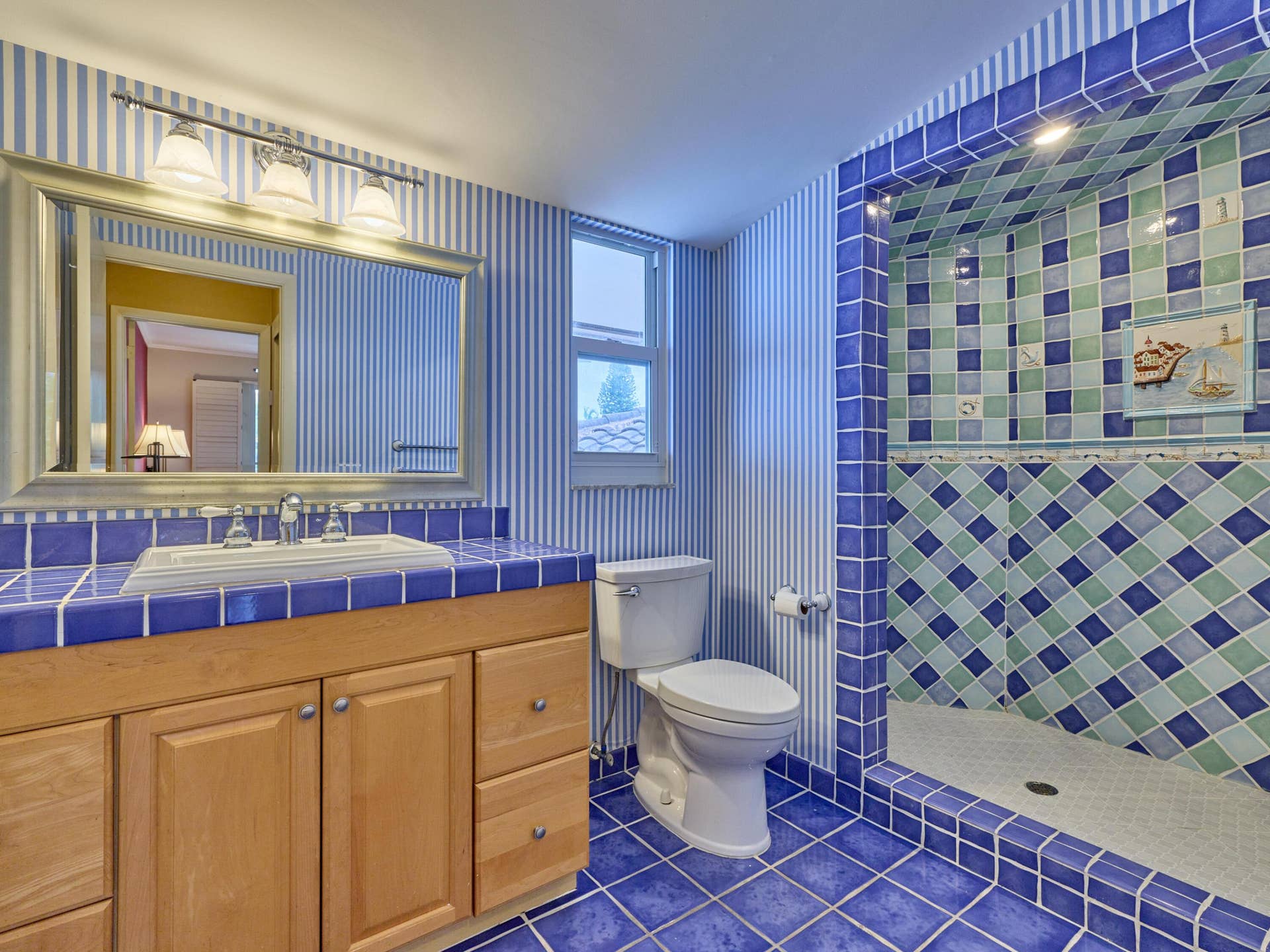Apartment bathroom.