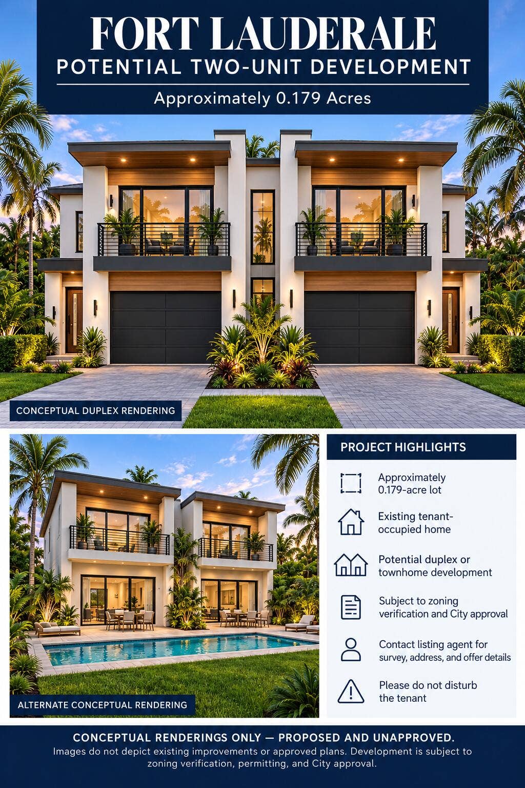 Fort Lauderdale, FL 33315 Fort Lauderdale conceptual duplex market