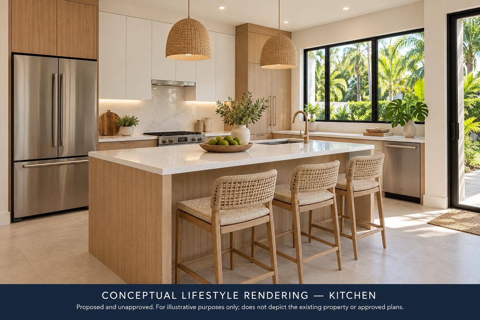 Fort Lauderdale, FL 33315 Warm Contemporary Florida Kitchen-2