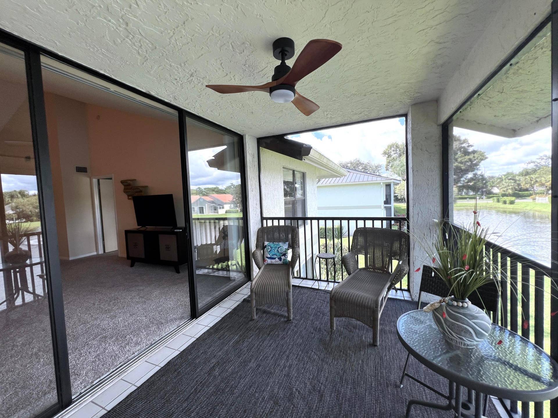 6944 BRIARLAKE Circle, #201, Palm Beach Gardens, FL 33418 Balcony- for sunny or rainy day