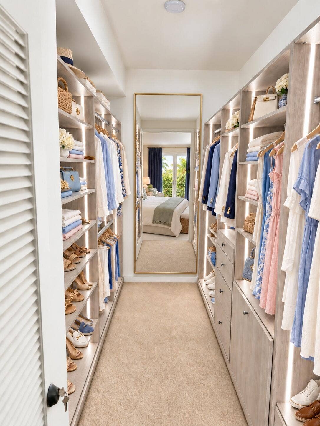 225 EVERGLADE Avenue, #Villa 5, Palm Beach, FL 33480 Staged Closet