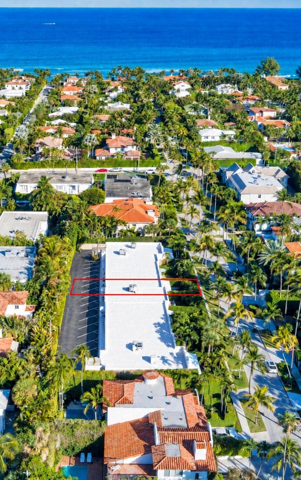 225 EVERGLADE Avenue, #Villa 5, Palm Beach, FL 33480 Aerial View Facing East