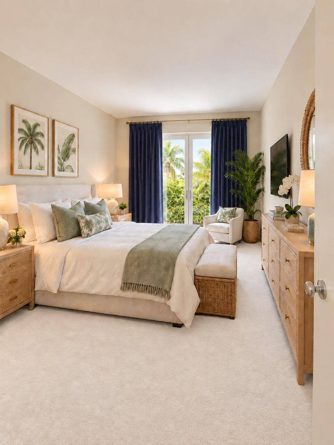 225 EVERGLADE Avenue, #Villa 5, Palm Beach, FL 33480 Staged Bedroom (Villa Unfurnished)