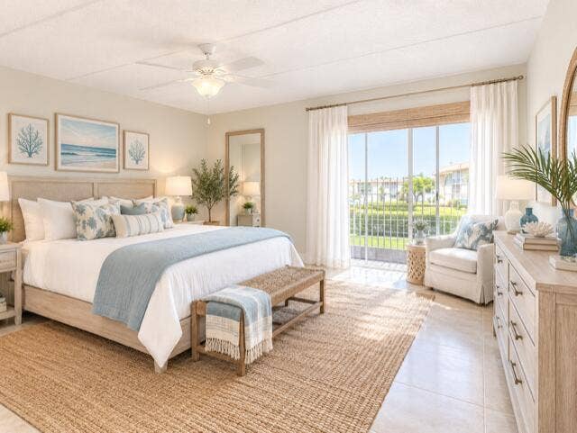 600 VILLAGE GREEN Court, #215, Palm Springs, Palm Springs, FL 33461 VIRTUAL STAGED BEDROOM