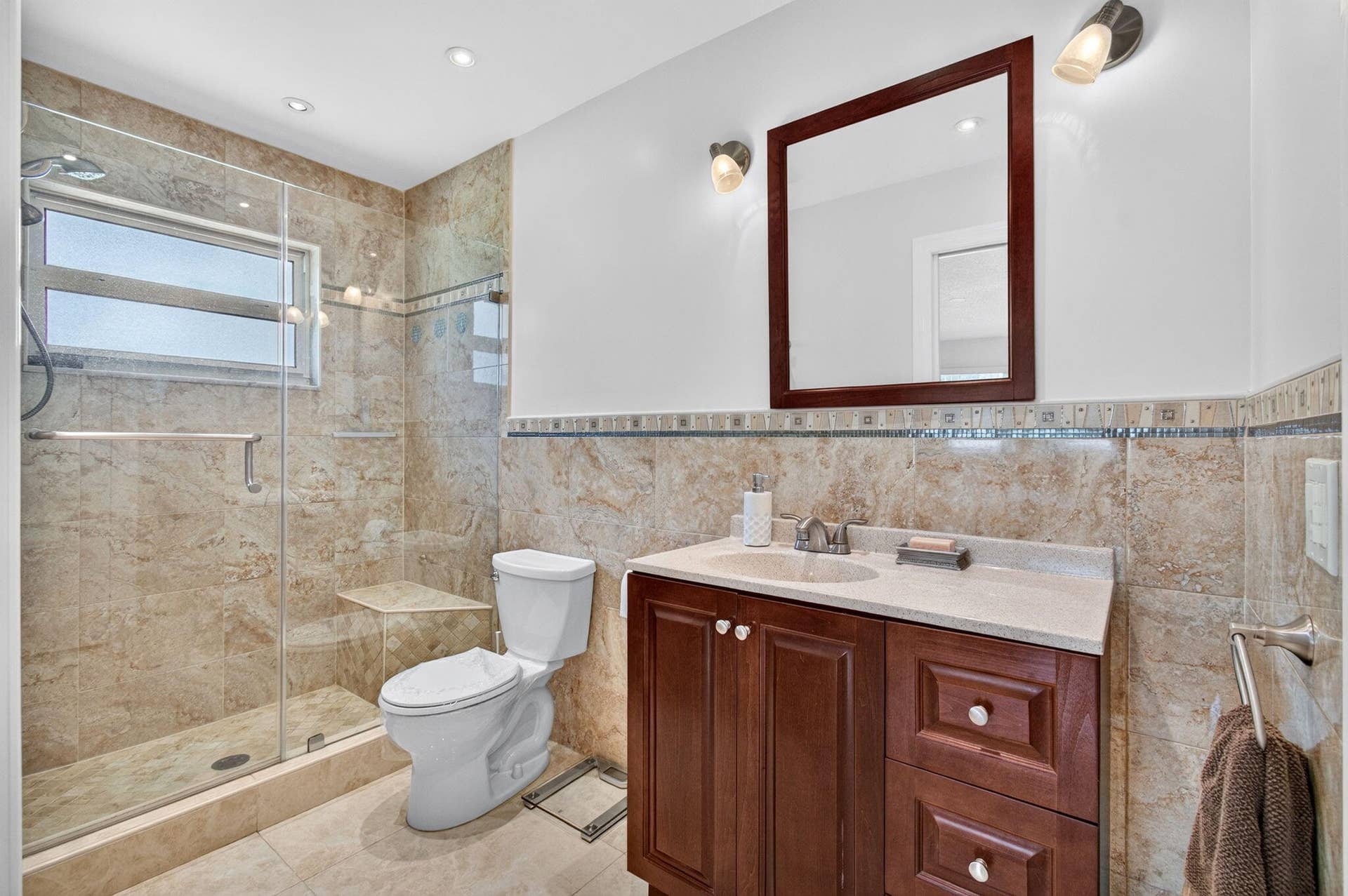Custom updated primary bathroom (1)