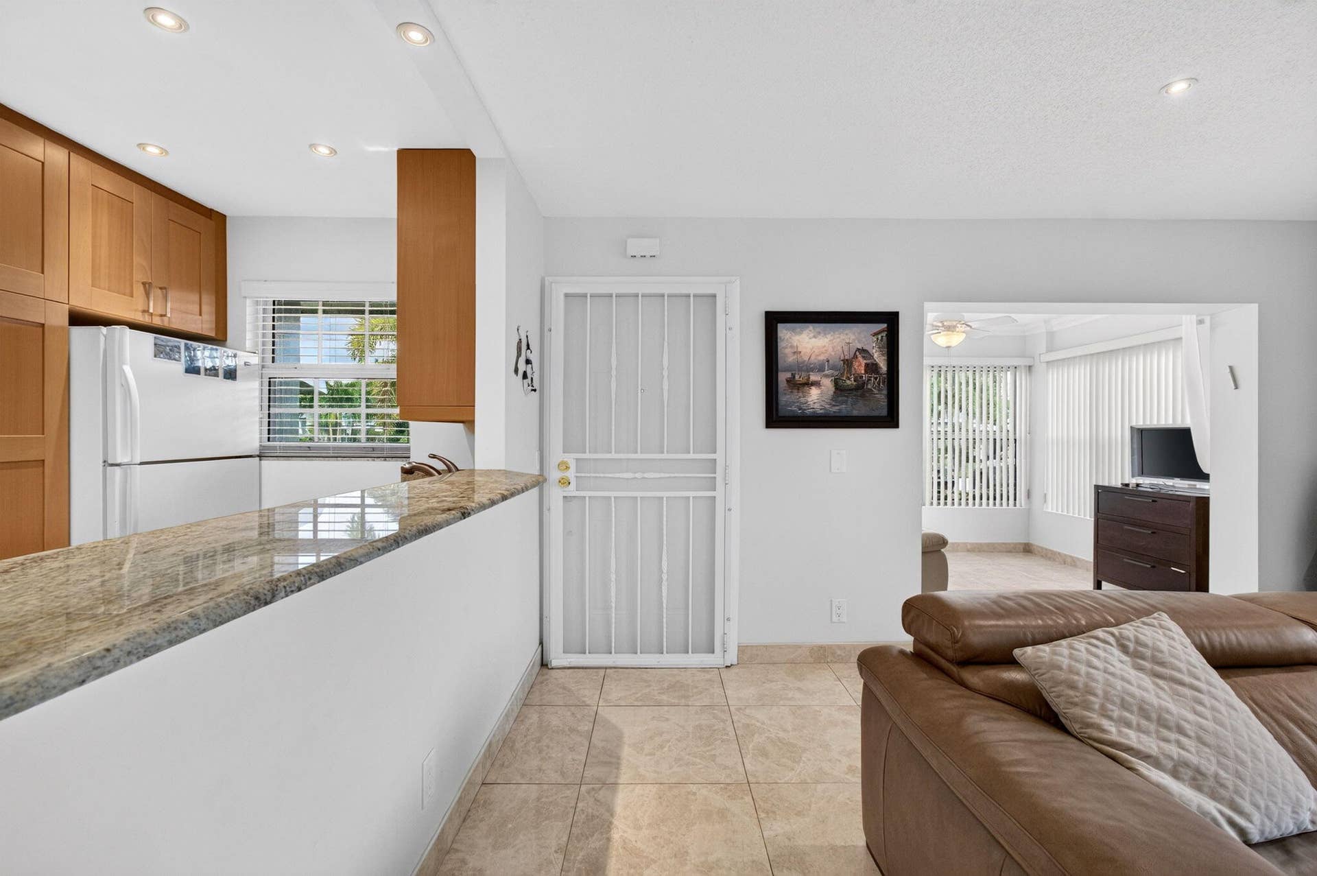 interior entrance with custom screen doo